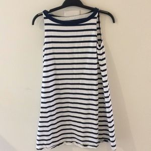Lands End Blue & White Striped‎ Cotton Sundress